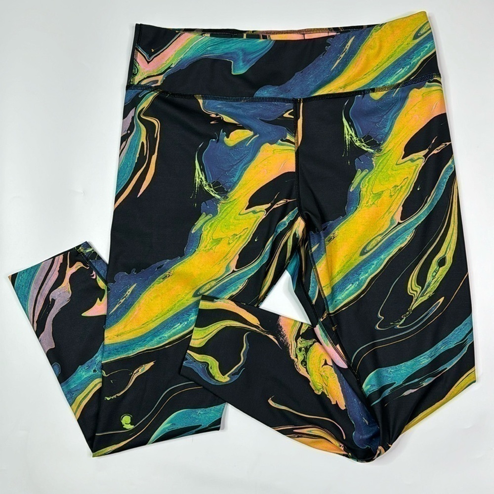 Nike One Luxe Auora 7/8 Marbled Pants Size XL